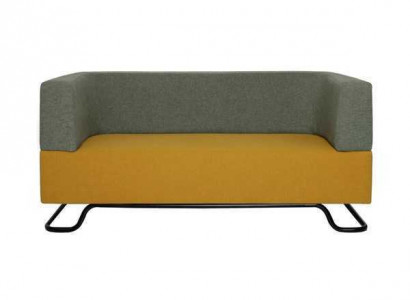 Zweifarbiger 2-Sitzer Hochwertiges Polster Designer Wonhnzimmer Couch